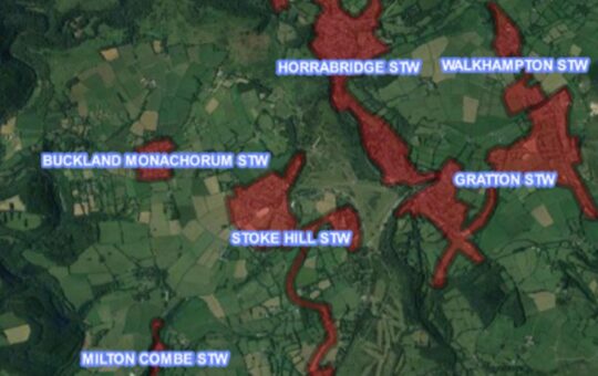 Map of South West England