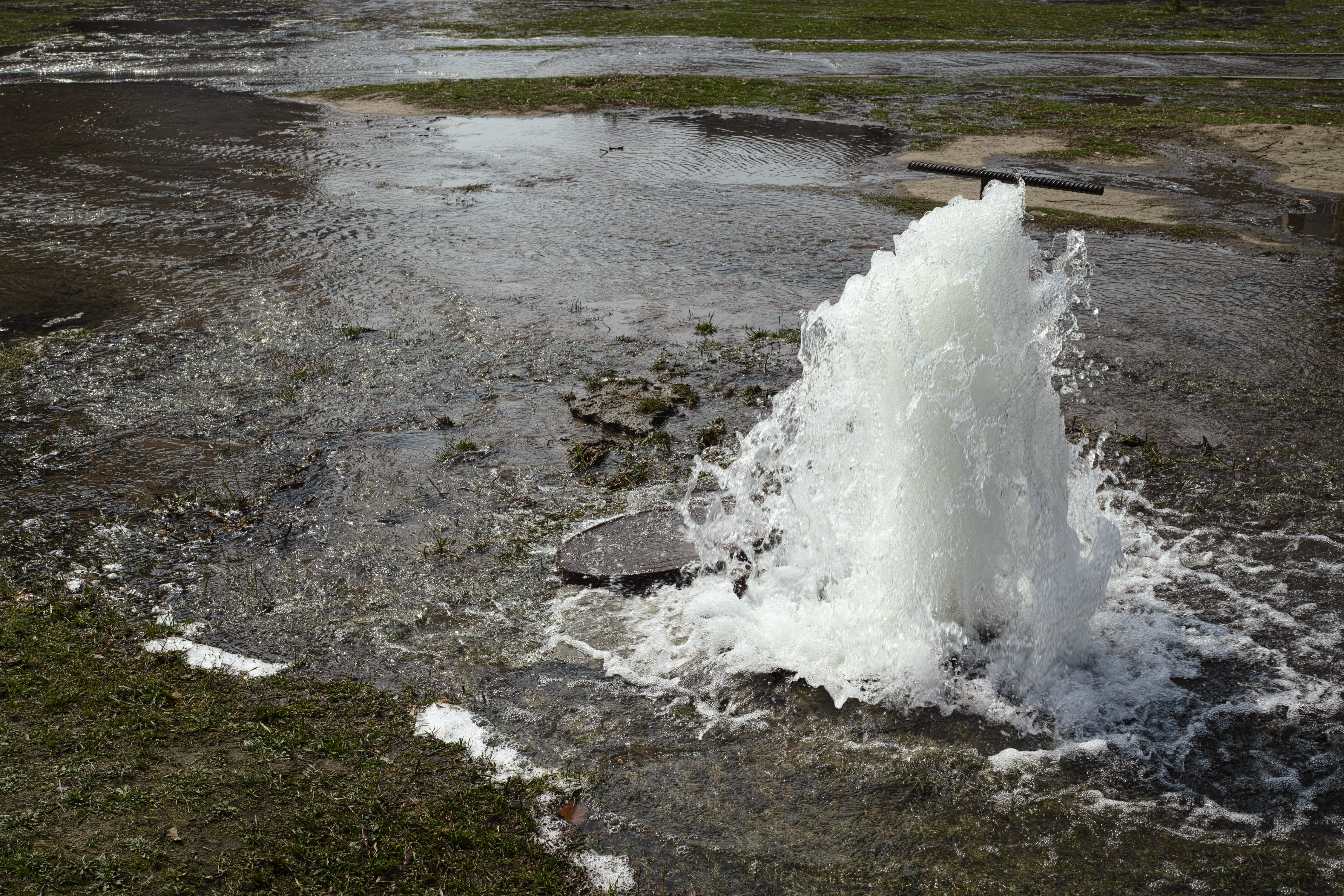 Water main burst